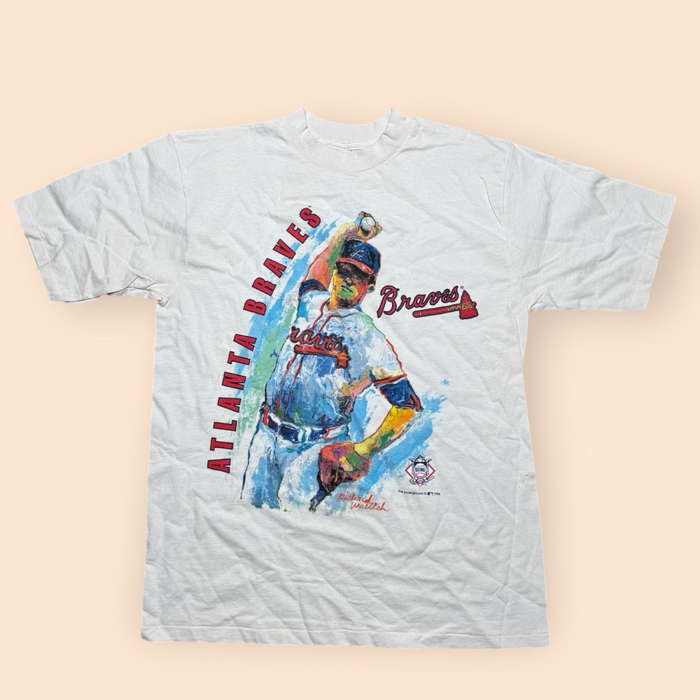 Vintage 1990s Atlanta Braves T Shirt Men’s Large MLB Vtg 90s